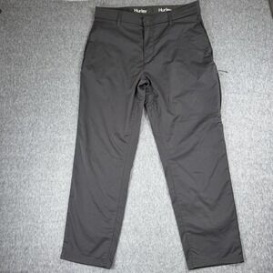Hurley Jet Set Tech Pants Mens 36x30 Black Stretch Chino Casual Performance